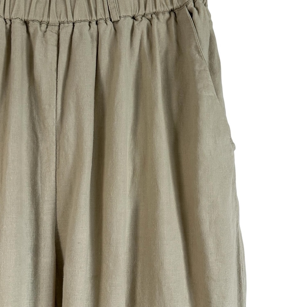Quince 100% European Linen Cropped Pants Small Flax Elastic Waist - Picture 6 of 12